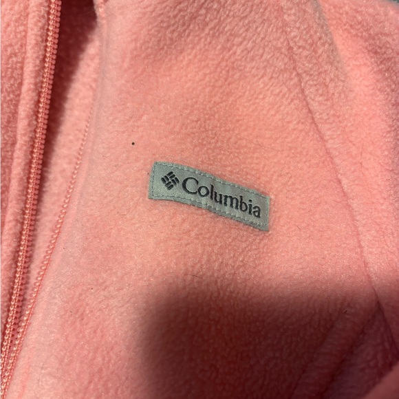 COLUMBIA Toddlers Pink Zip Up Fleece Jacket Size 12M - Picture 2 of 7